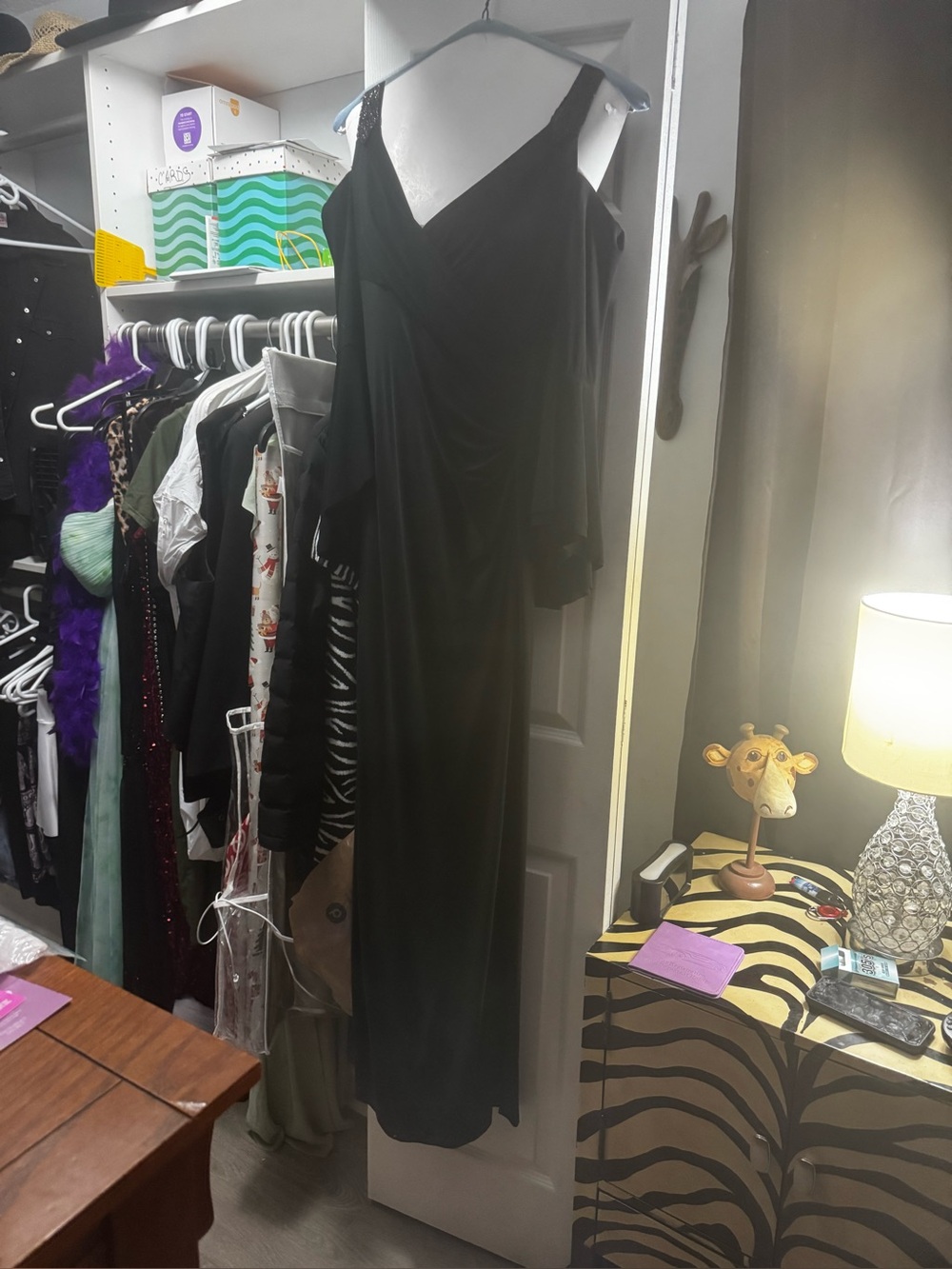 Ralph Lauren Black One-Shoulder Maxi Dress